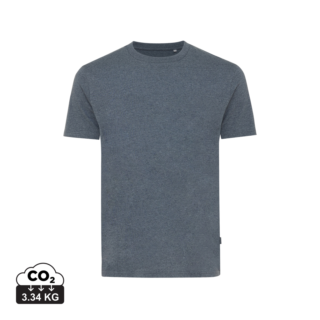 T-shirt promotionnel unisexe coton non teinté 180g Iqoniq Manuel Heather Navy